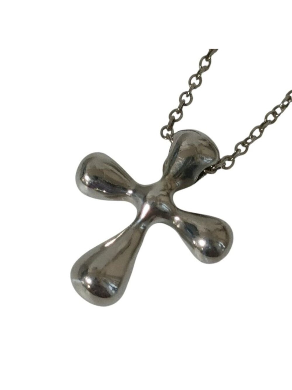 Tiffany & Co Small Cross Chain Pendant 925 Sterling Silver